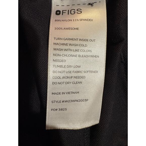 Figs Pro High Waisted Black Wide Leg Pleated Trouser XL - Picture 9 of 9